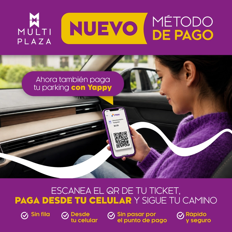 Nuevo método de pago de parking en Multiplaza